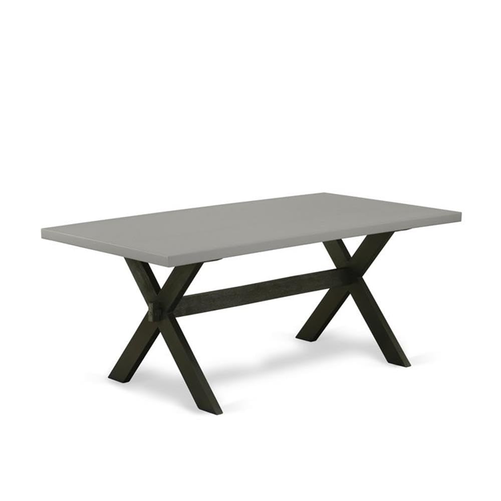 X697DR124-6 6 Piece Dining Set Contains a Rectangle Dining Room Table with X-Legs
