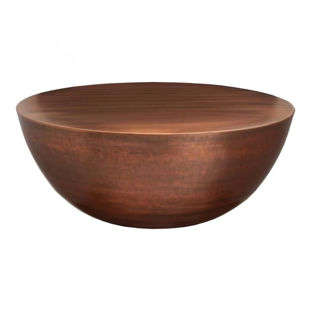 WOYBR Moe's Home Collection Conga Coffee Table, 31.5" Diameter, Copper