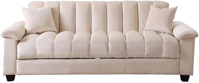 83" Convertible Modern Velvet Storage Sleeper Sofa Bed in Green