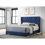 Panel Bed, Full, Navy Blue