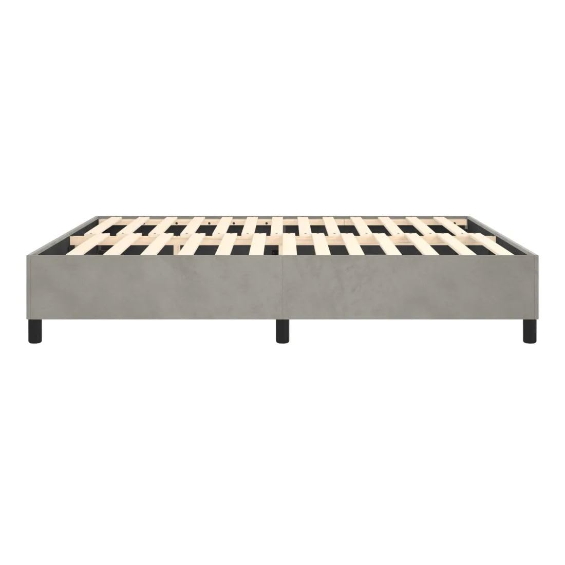 Bed Frame Light Gray 72"X83.9" California King Velvet 3121159