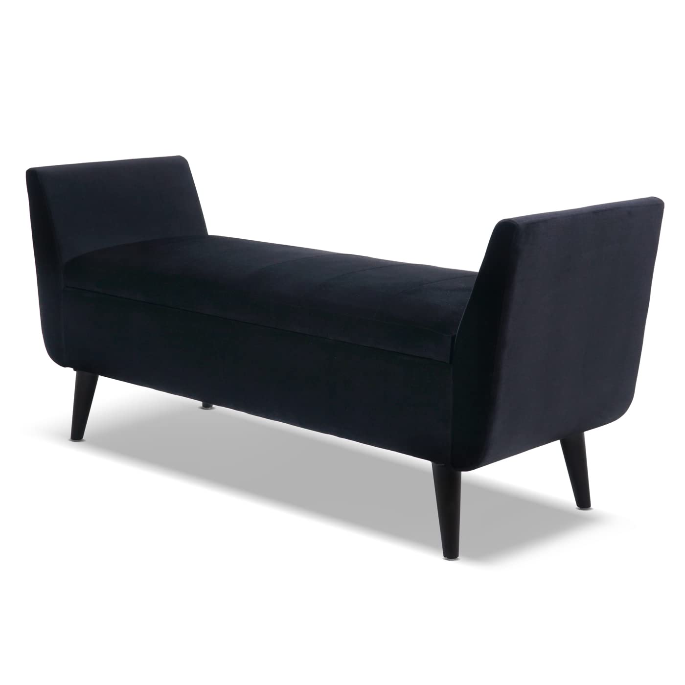 Duff 60" Mid-Century Modern Upholstered Entryway Storage Bench