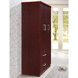 Pemberly Row 3 Door Armoire with 2 Drawer in Mahogany