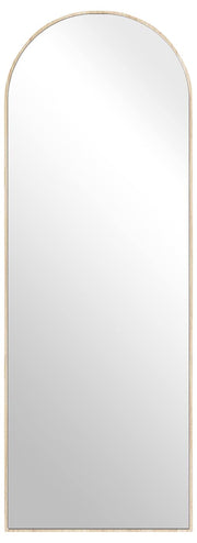 Arch Floor Mirror  Modern Arched-Wood Crowned Full Length Mirror