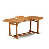 Patio Dining Table Outdoor Oval Acacia Wood Table, 36x78 Inch, Natural Oil