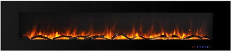 Electric Fireplace 72 Inches Wall Mounted Fireplace