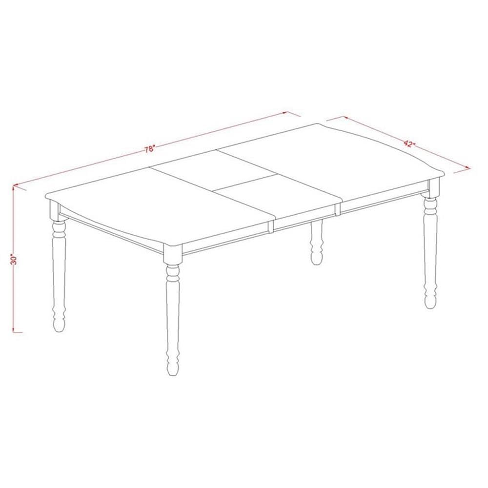 Dining Set for Kitchen and Dining Room for 6 People, Extendable Square Table with Wood