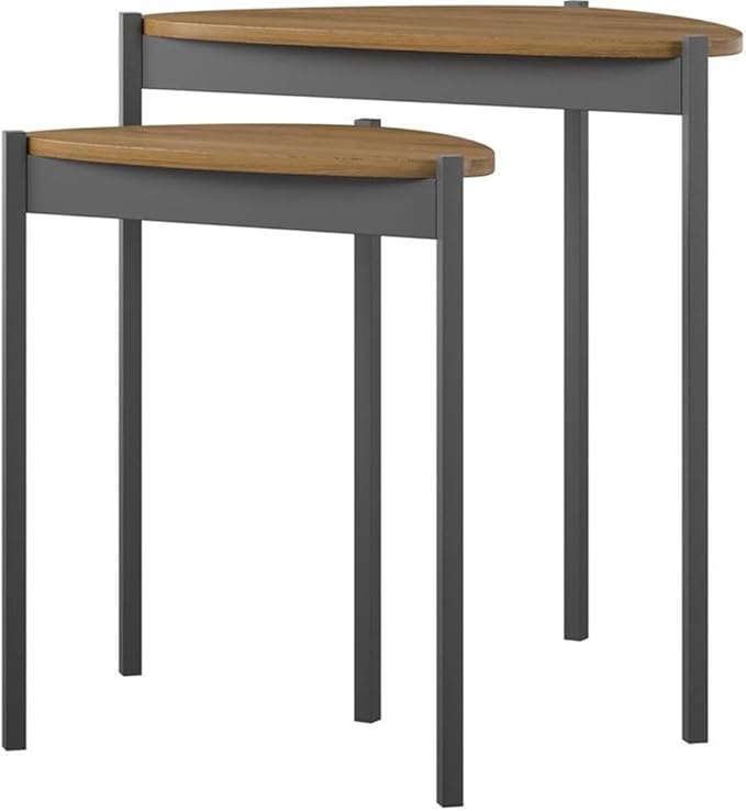 Tallulah Nesting Tables, Walnut/White