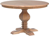 Rustic Honey Natural Pedestal Round Top Sophia Dining Table