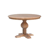 Rustic Honey Natural Pedestal Round Top Sophia Dining Table