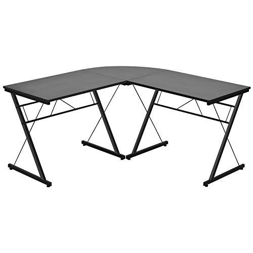L-Shaped Desk Corner Computer Desk, Space-Saving & Multifunctional Home Office Desk Writing Workstation Study