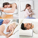 Bed Pillows for Sleeping 2 Pack, Queen Size Set of 2 for Side Back and Stomach Sleepers