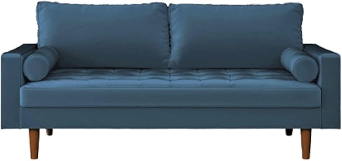 Womble Mid Century Modern Soft Velvet Upholstered Tufted Seat Sofa