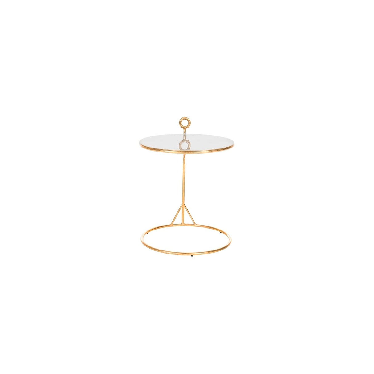 Home Emirah Grey and Gold Round C Table