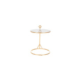 Home Emirah Grey and Gold Round C Table