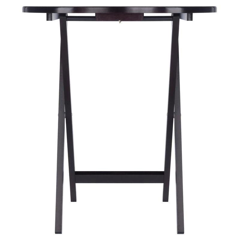 CurveNest 5-Piece Peanut Top Folding TV Tray Table Set