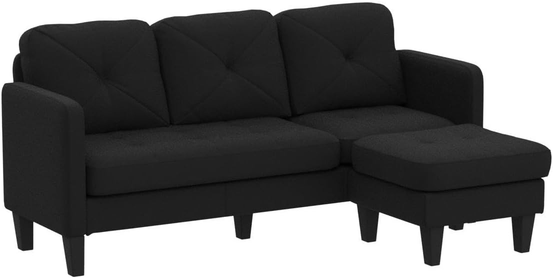 Sectional Sofa Couch, L-Shaped Couch with Modern Linen Fabric