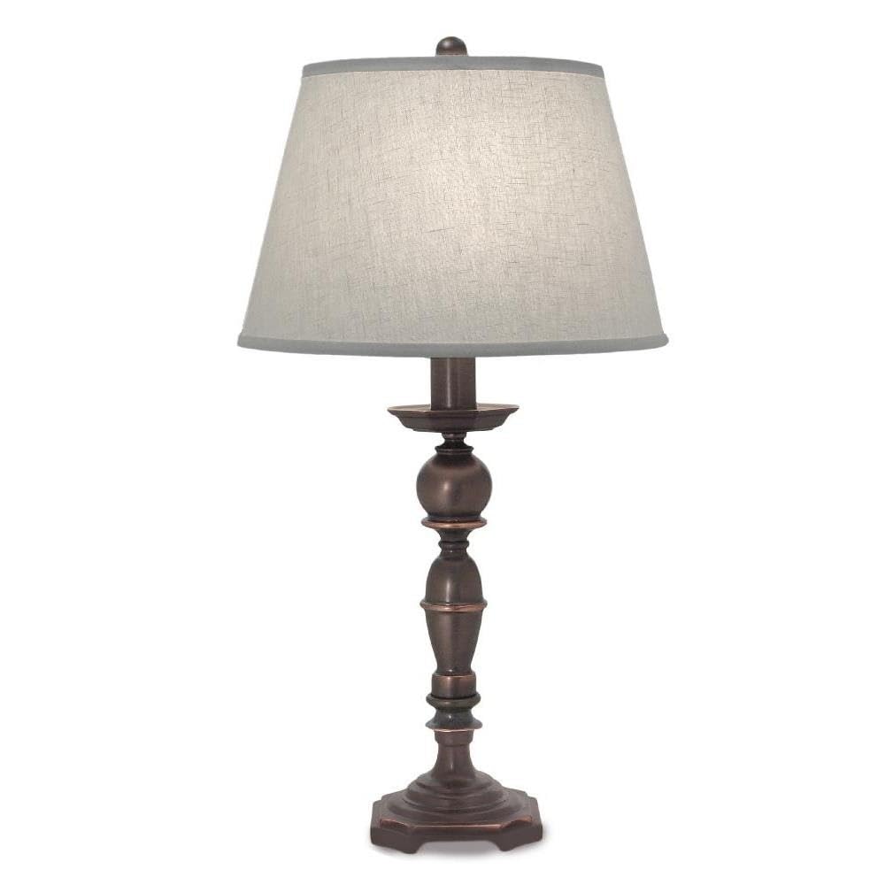 30"H Oxidized Bronze Signature by Stiffel Table Lamp, 3-Way