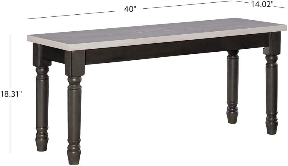 Piece Dining Set with Dark Grey Base and Smokey White Top Includes Dining Table Four