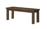 Wooden Dining Side Bench with Thick Block Legs