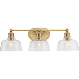 P300397-163 Singleton Collection 3-Light Vanity Light Vintage Brass