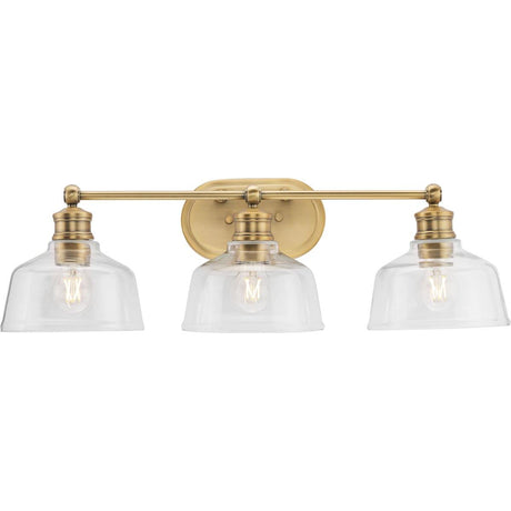 P300397-163 Singleton Collection 3-Light Vanity Light Vintage Brass