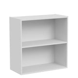 White Wood 2-Tier Shelf Bookcase Storage Organizer