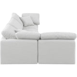 141White-Sec4B Indulge Collection Modern | Contemporary Modular Sectional with Rich