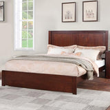 California King Bed Wooden 2 Panels Headboard Design, Cherry
