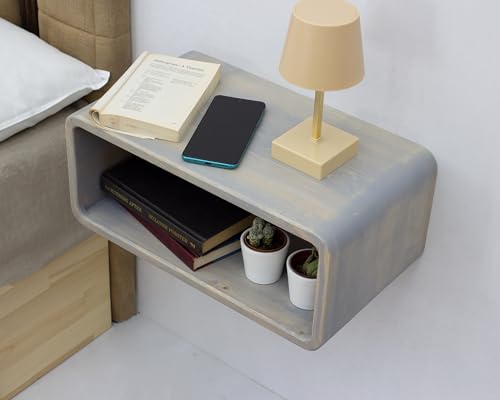 Floating Nightstand Wooden, Bedside Table, Nightstand Shelf, Handmade