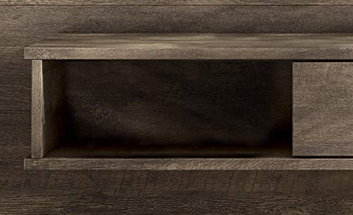 2-shelf 70-inch TV Board,Engineered Wood, Distressed Brown