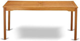 Acacia Wood Patio Dining Table in Dark Brown