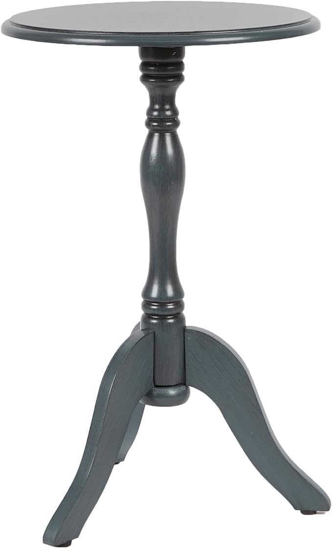 Simplify Round Pedestal Accent Side Table, Chic & Compact MDF Furniture for Traditional