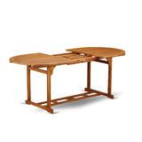 Patio Dining Table Outdoor Oval Acacia Wood Table, 36x78 Inch, Natural Oil