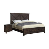 FOA Andrew 2pc Dark Walnut Solid Wood