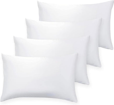 18 x 18 Throw Pillow Insert - Pack of 4 White, Down Alternative Pillow Inserts for Decorative Pillow Covers,