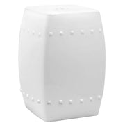 Villa Glazed Ceramic Decorative Garden Stool, Orange