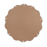 22 Inch White Round Wavy Mirror