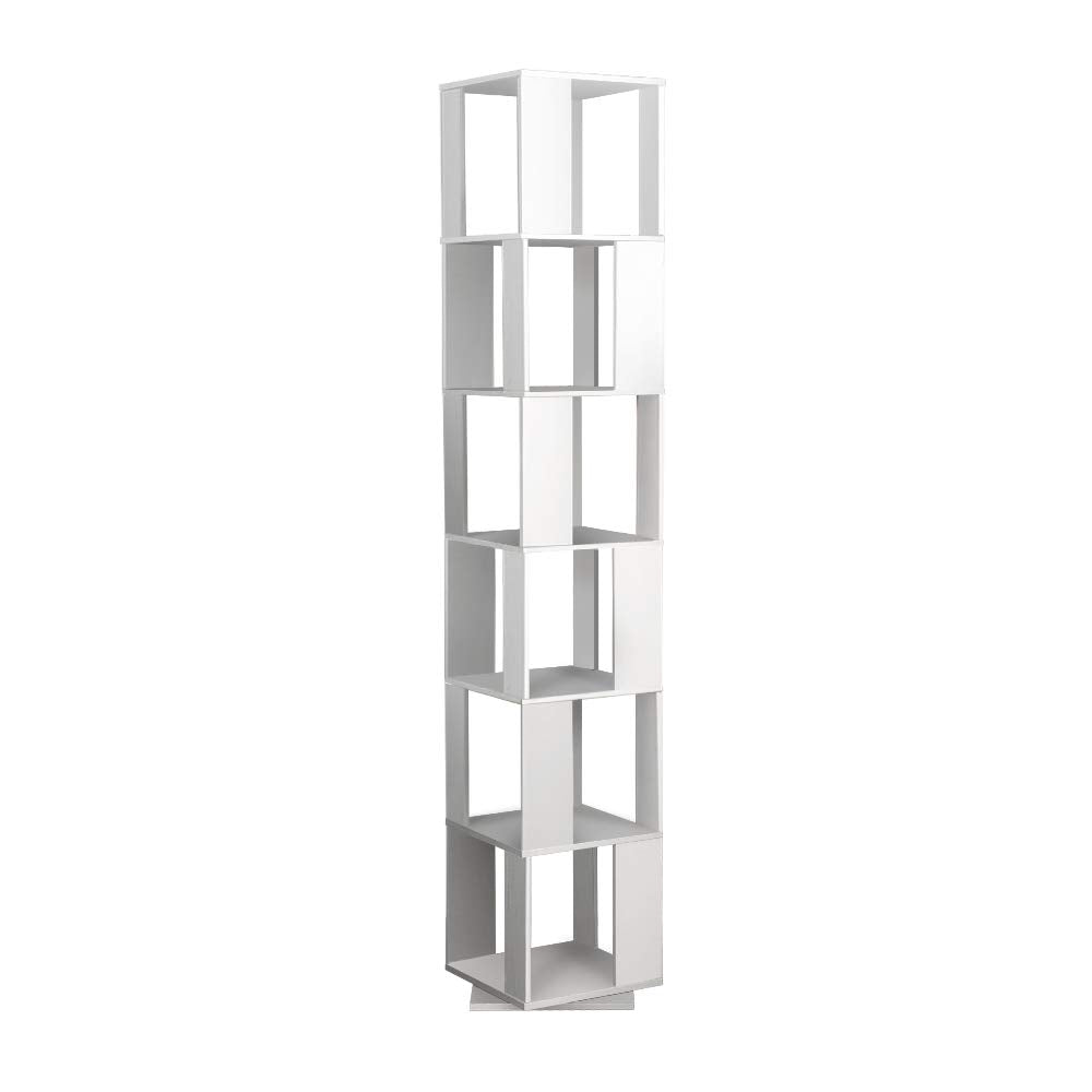 Rotating Bookshelf, Floor Rack Simple Bookcase Student Multi-Function Creative Bookshelf for Living Room