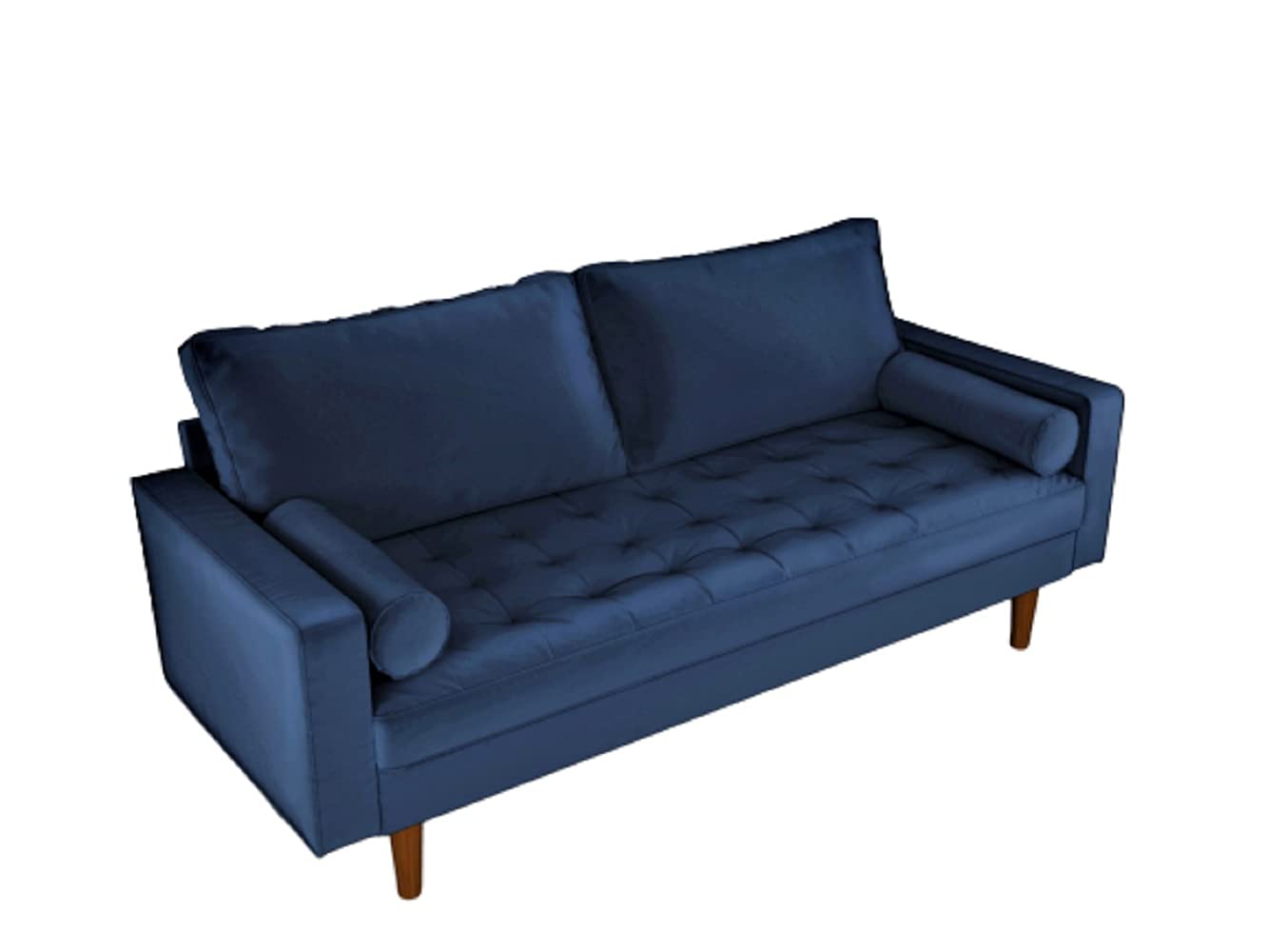 Womble Mid Century Modern Soft Velvet Upholstered Tufted Seat Sofa