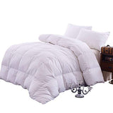 Luxurious Bedding Goose Down Filling Comforter, White (King（102x90inch）)