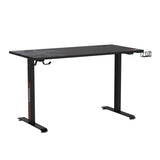 Gaming Desk 55’’, T-Shaped Carbon Fiber Surface Computer Desk with Full Mouse Pad