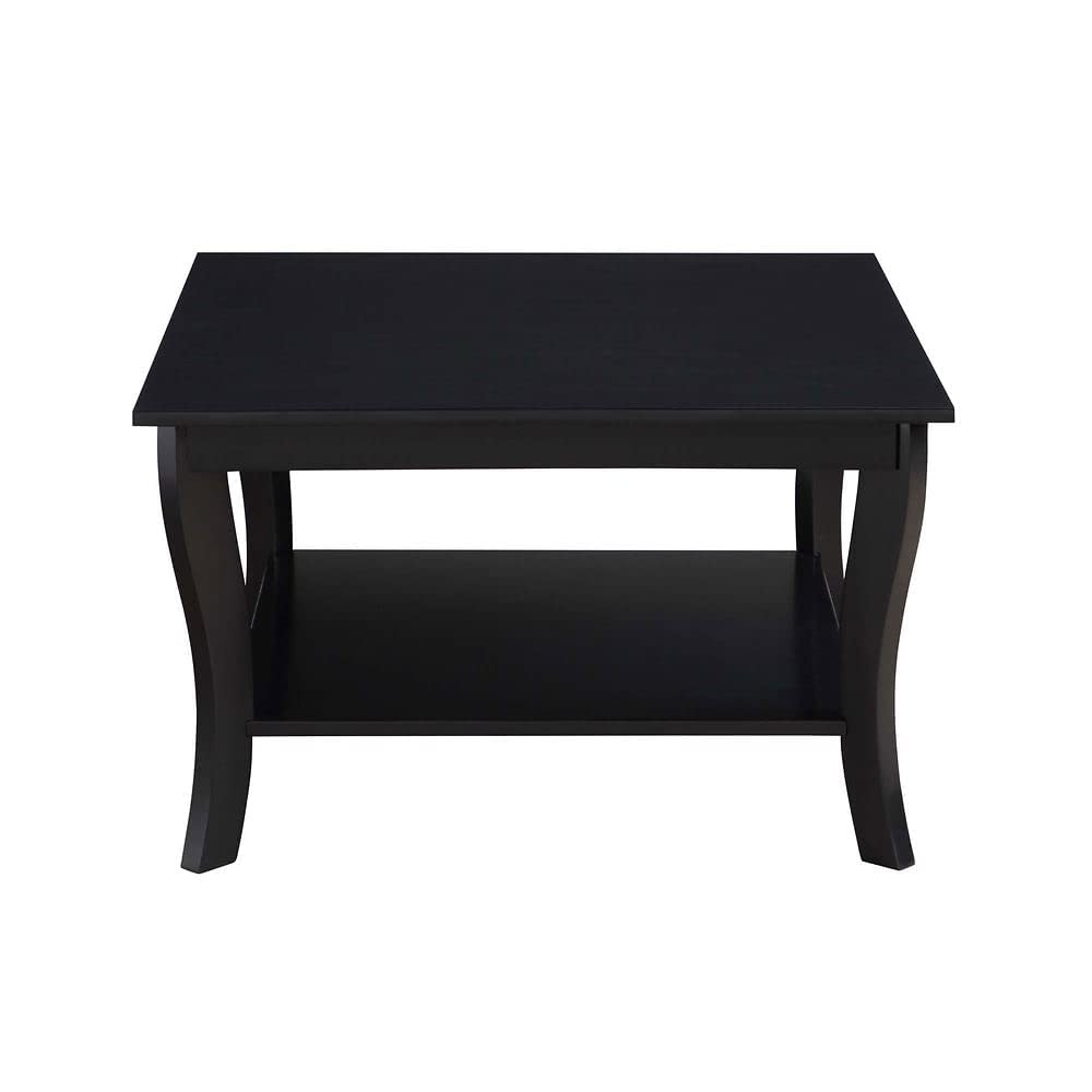 American Heritage Square Coffee Table, Black