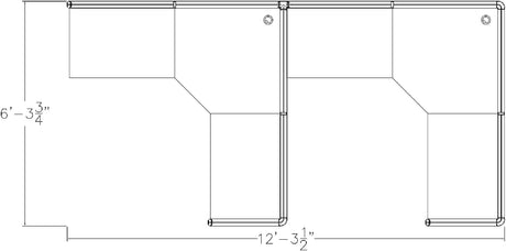 . 2 Person L Shaped Cubicles | Privacy L-Shaped Workstations