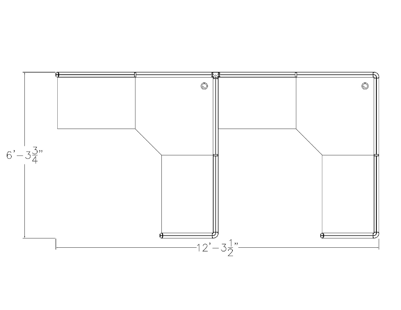 . 2 Person L Shaped Cubicles | Privacy L-Shaped Workstations