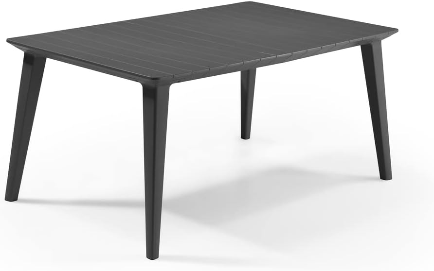 Allibert Lima 160 Garden Table, Graphite, Rectangular
