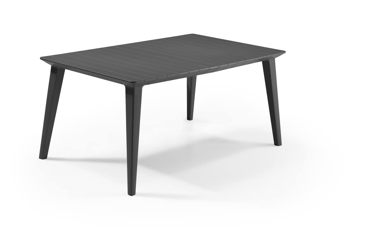 Allibert Lima 160 Garden Table, Graphite, Rectangular