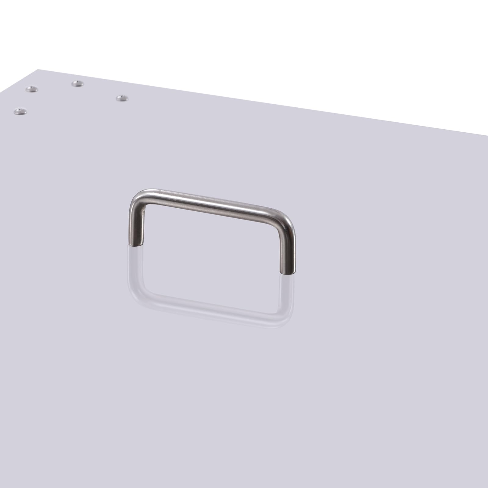 Stainless Steel Fire Pit Heat Deflector - 24x24x24 Inch Square Lid with Foldable Legs & Carrying Handle