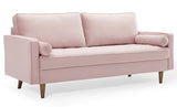 EEI-3764-PNK Valour Performance Velvet Sofa, Pink