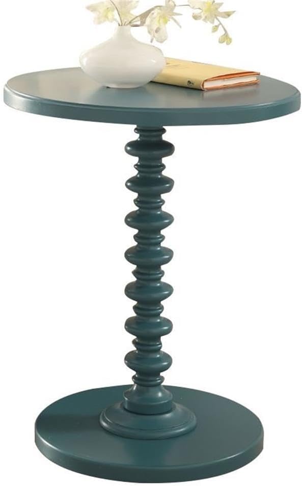 Acton Round Wooden End Table in Walnut